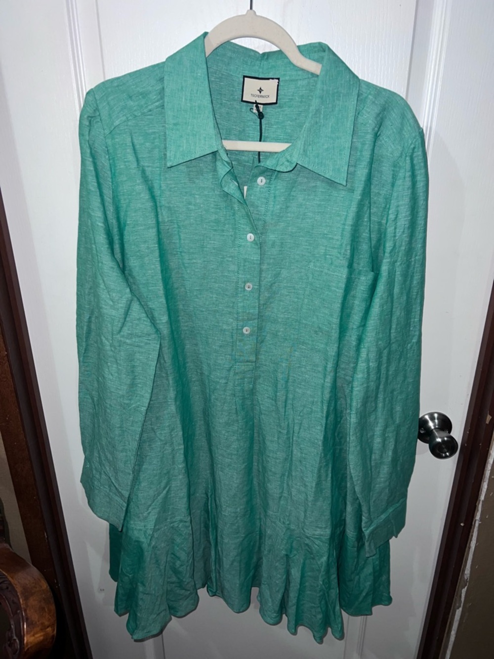 Tuckernuck Green Linen Shirt